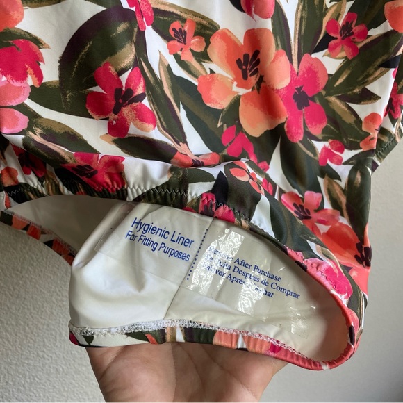 Anthropologie Floral One Piece Swimsuit - Pink and Green - Picture 5 of 12